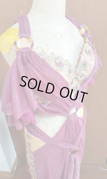 画像4: 大きいサイズラメボルドー衣装 (4)