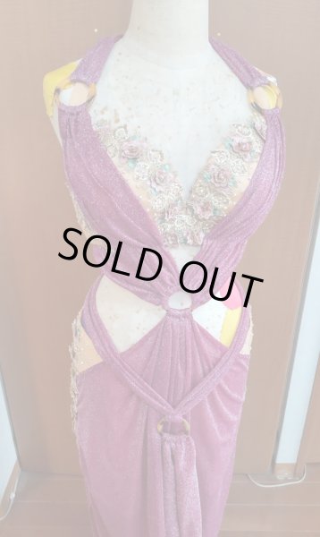 画像7: 大きいサイズラメボルドー衣装 (7)